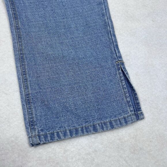 VTG Bill Blass Women’s 14 Capri Jeans Cotton Light Wash High Rise Slit Hem - Picture 4 of 16